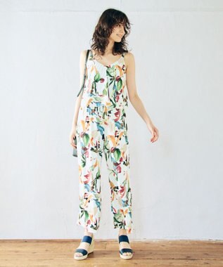 San-ai Resort（三愛水着楽園） ロングパンツセット　9M・11L　【Coral veil（コーラルヴェール）】 ホワイト