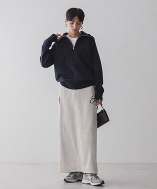 AMERICAN HOLIC バイパチハーフＺＩＰニットプルオーバー Navy