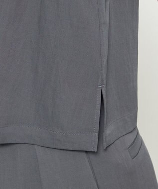 uncrave ドレープツイル Vネックトップス ブルーグレー