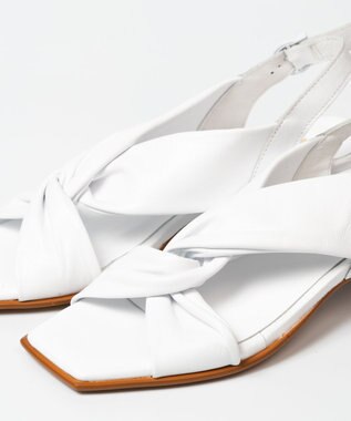 BONTRE 【BONTRE/ボントレ】ツイストヒールサンダル ホワイト