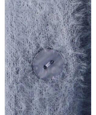 earth music&ecology ミニシャギーＶネックカーディガン Blue