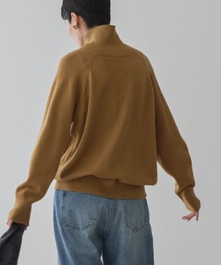 AMERICAN HOLIC バイパチハーフＺＩＰニットプルオーバー Camel