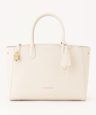 TOCCA HAPPY KEY LEATHERBAG レザーバッグ アイボリー系