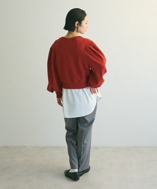 Green Parks ａ．タックスリーブスウェット Terracotta