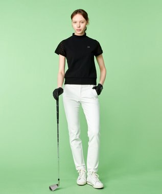 23区GOLF 透けにくい白！【WOMEN】トリコットツイル  ベーシックパンツ ホワイト系