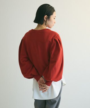 Green Parks ａ．タックスリーブスウェット Terracotta