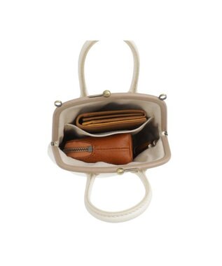 genten ミネルヴァキッコ 口金ショルダーバッグ アイボリー