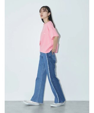 earth music&ecology Ｌｅｅ×ｅ．ｍ．ａ．ｅ　ＢＡＣＫ　ＰＲＩＮＴ　ＴＥＥ Pink