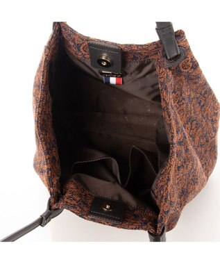 LA BAGAGERIE 【DEVEAUX】ペイズリーナチュラルミニトート レンガブラウン
