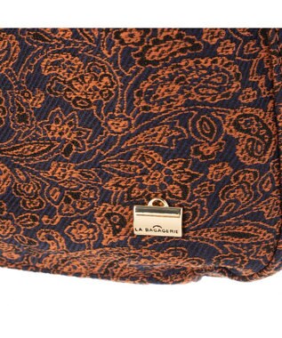 LA BAGAGERIE 【DEVEAUX】ペイズリーナチュラルミニトート レンガブラウン