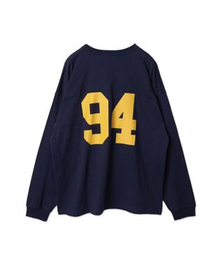 WEGO 【ユニセックス着用ITEM】ナンバリングフットボールBIG　T（LS） ネイビー