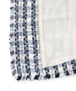 BEIGE， BERYL / ファンシーツイードノーカラージャケット Navy Mix