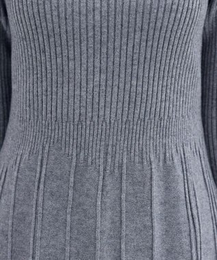 Tiaclasse 【洗える】1着でオシャレ感が出せるニットプリーツワンピース グレー