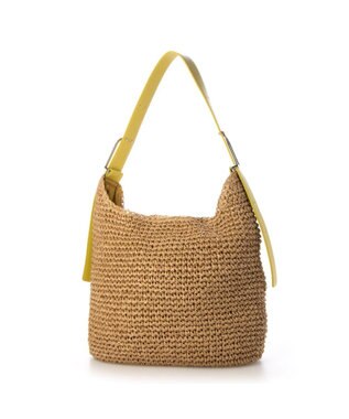 UNBILLION カシュカシュ cachecache / フリーハンドルクロッシェトートバッグ イエロー