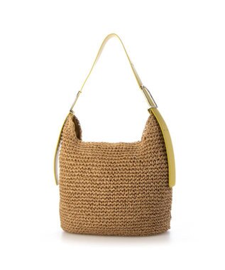 UNBILLION カシュカシュ cachecache / フリーハンドルクロッシェトートバッグ イエロー
