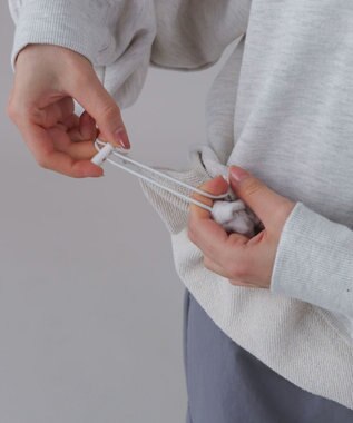 WEGO 【ユニセックス着用ITEM】ショートドロストワンポイント刺繍プルオーバー 杢グレー