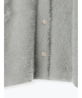 Te chichi ダブルフェイスフェザーカーディガン グレー