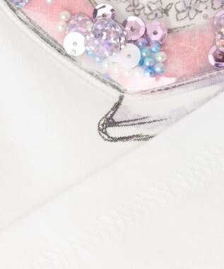 ANY KIDS シャラシャラビーズ Ｔシャツ ホワイト（香水）