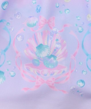 ANY KIDS 【UVカット】フリルワンピース水着 レインボー×マリン