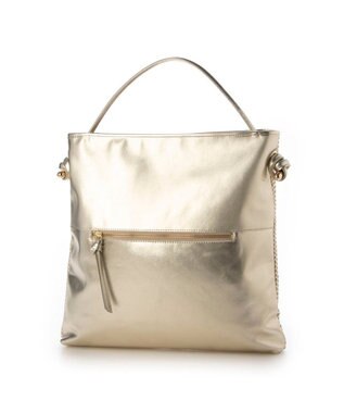 UNBILLION ペルケ perche / レザーメッシュ1本手結びトート ゴールド