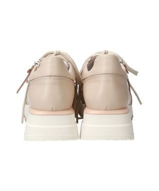 INTER-CHAUSSURES 【QUSHELI】アウトサイドジップレザースニーカー ライトグレー