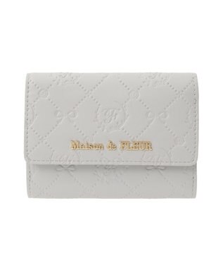 Maison de FLEUR カラーモノグラムウォレット Sax