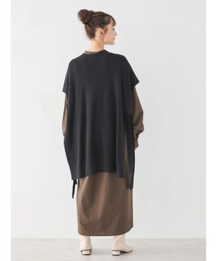 AMERICAN HOLIC ＳＥＴ　シャツワンピース＋ニットベスト Black