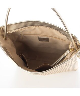 UNBILLION ペルケ perche / レザーメッシュ1本手結びトート ゴールド