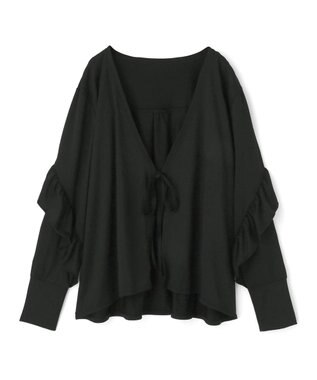 San-ai Resort（三愛水着楽園） 【UPF50＋】　フリル羽織り　M　　【San-ai Resort（サンアイリゾート）】 ブラック