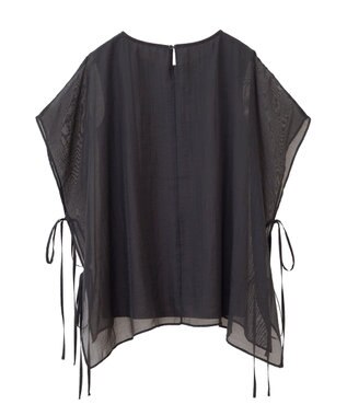 YECCA VECCA サイドリボンシアーレイヤードプルオーバー Dark Green