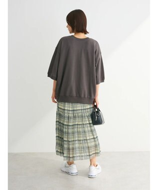 Green Parks ７分袖ロゴミニ裏毛トレＴＥＥ Charcoal Gray