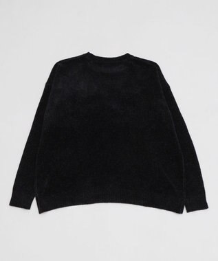 WEGO 【ユニセックス着用ITEM/MLサイズ展開】ベロアモールプルオーバー ブラック