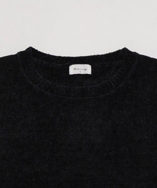 WEGO 【ユニセックス着用ITEM/MLサイズ展開】ベロアモールプルオーバー ブラック