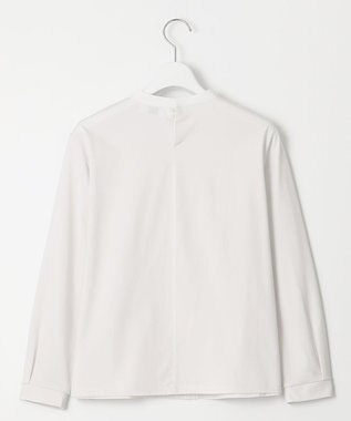 J.PRESS LADIES S プレーティングジャージー ピンタック カットソー ライトグレー系