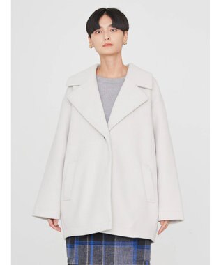 AMERICAN HOLIC 中空ＦＩＢＥＲコクーンミディコート Light Gray