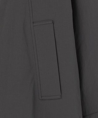 J.PRESS YORK STREET 【WOMEN】パデットリップストップ ステンカラーコート グレー系