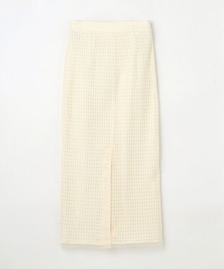 GRACE CONTINENTAL ラッセルメッシュスカート ベージュ