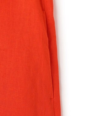 UNFILO リネンレーヨン スキッパー ワンピース オレンジ