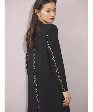 Green Parks ■ＥＳＣＡＲ　メローキリカエニットワンピース Black