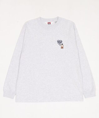 WEGO 【ユニセックス着用ITEM/MLサイズ展開】別注BENDAVISハートワンポイント刺繍T（LS） アッシュグレー