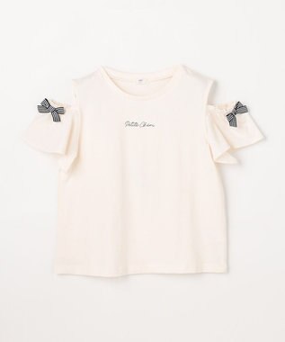 ANY KIDS 【綿100%】オンオフショルダー Tシャツ エクリュ