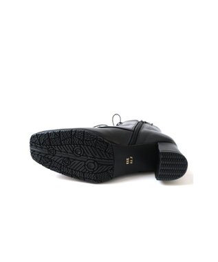 Pointer 内側ファスナー 本革レースアップショートブーツ ブラック