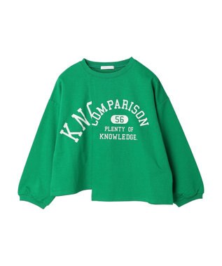 Green Parks コットンＵＳＡミニ裏毛リメイク風プルオーバー Green
