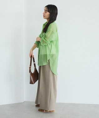 CRAFT STANDARD BOUTIQUE シアーハオリシャツ Light Gray
