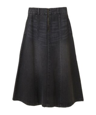 Green Parks フロントＺＩＰデニムスカート Black