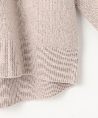 自由区 S 【カタログ掲載】ウールカシミヤブレンドスパンコールラグランスリーブ ニット ベージュ