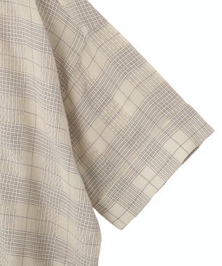AMERICAN HOLIC シアーチェックショート丈シャツ Ivory