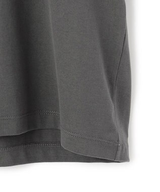 ICB L 【接触冷感・UVケア・洗える】クロップド ロゴTEE チャコール系