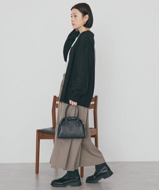 AMERICAN HOLIC 【選べる丈】ギャザーウールライクスカーチョ Gray Beige