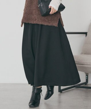 AMERICAN HOLIC 【選べる丈】ギャザーウールライクスカーチョ Black